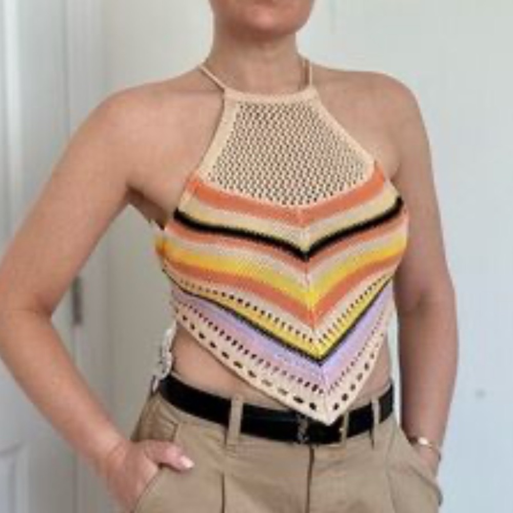 NWT Love Knits crop top size large